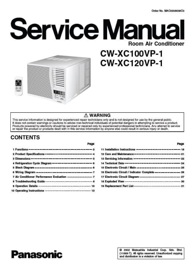 CW-XC100VP-1, CW-XC120VP-1